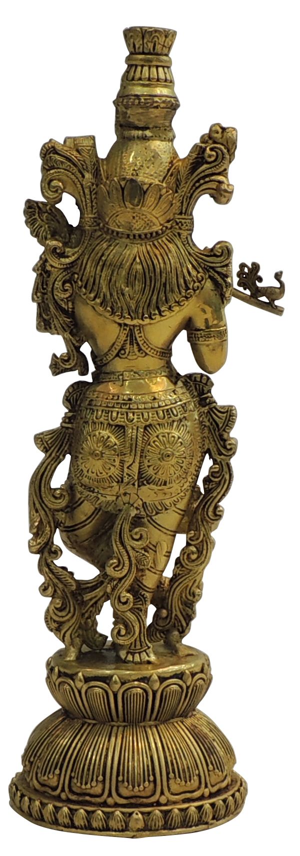 Brass Showpiece Krishna God Idol Statue - 3.5*3*11 Inch (BS1818 E)