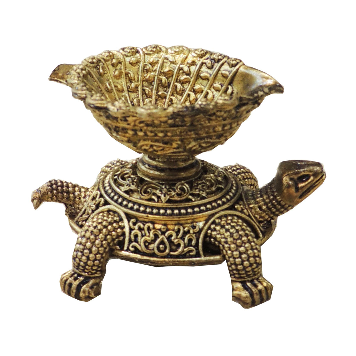 Brass Tortoise Deepak Diya for Pooja & Home Decor, Medium - 2.5*2*2 Inch (BS1821 F)