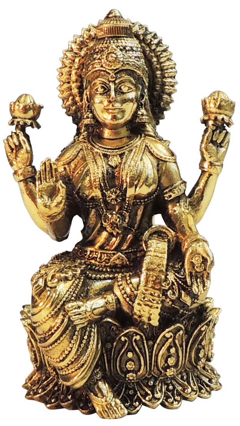 Brass Showpiece Laxmi Ji God Idol Statue - 2.5*2.5*4 Inch (BS1825 L)