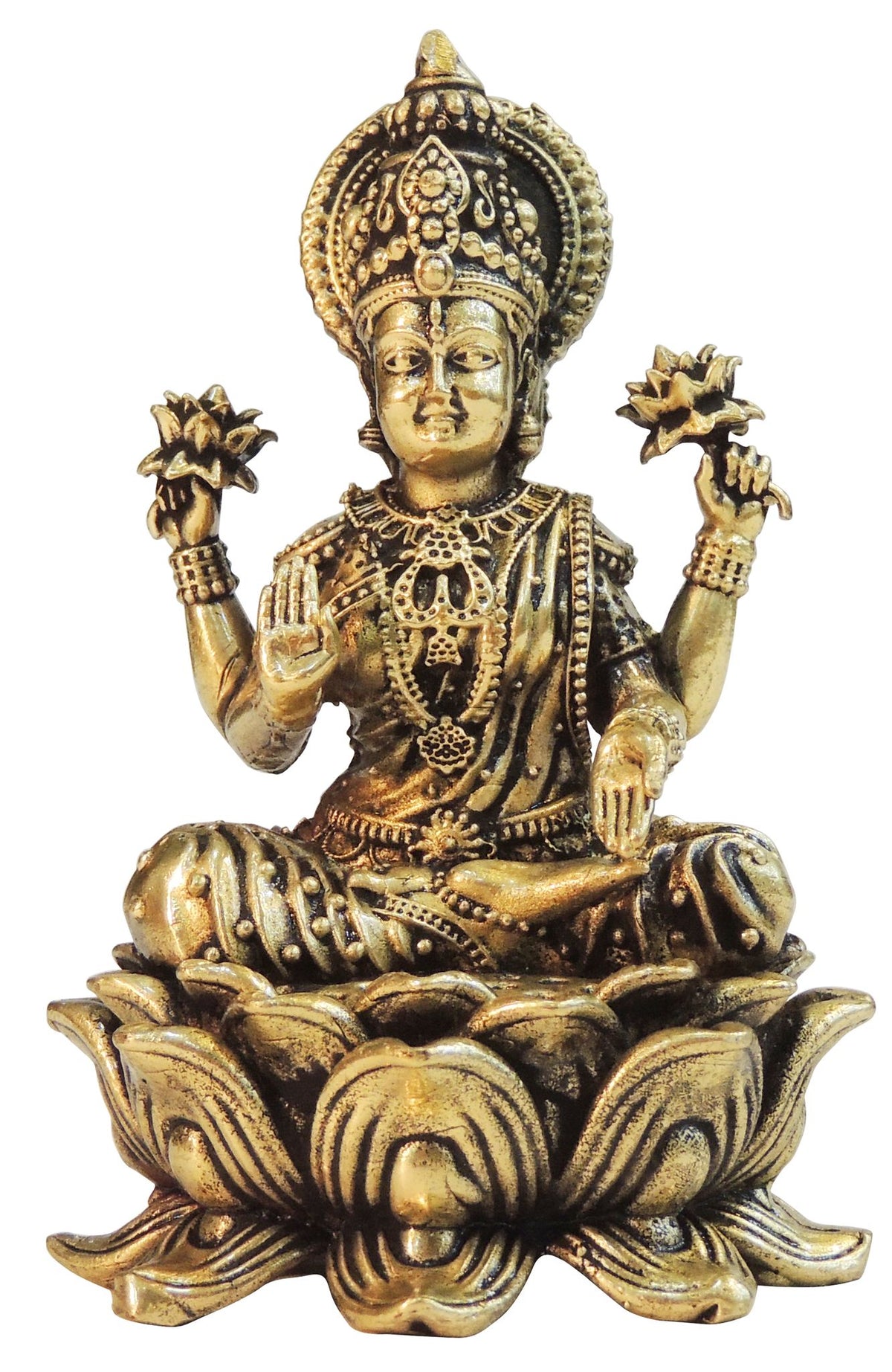 Brass Showpiece Laxmi Ji God Idol Statue - 2.5*2.5*4 Inch (BS1826 L)