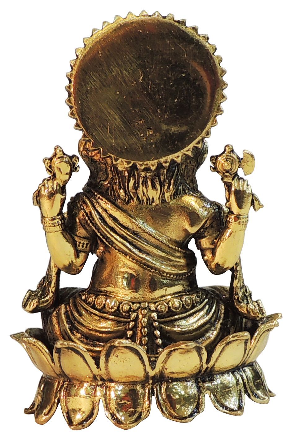 Brass Showpiece Ganesh Ji God Idol Statue - 2.7*2.7*4 Inch (BS1827 G)