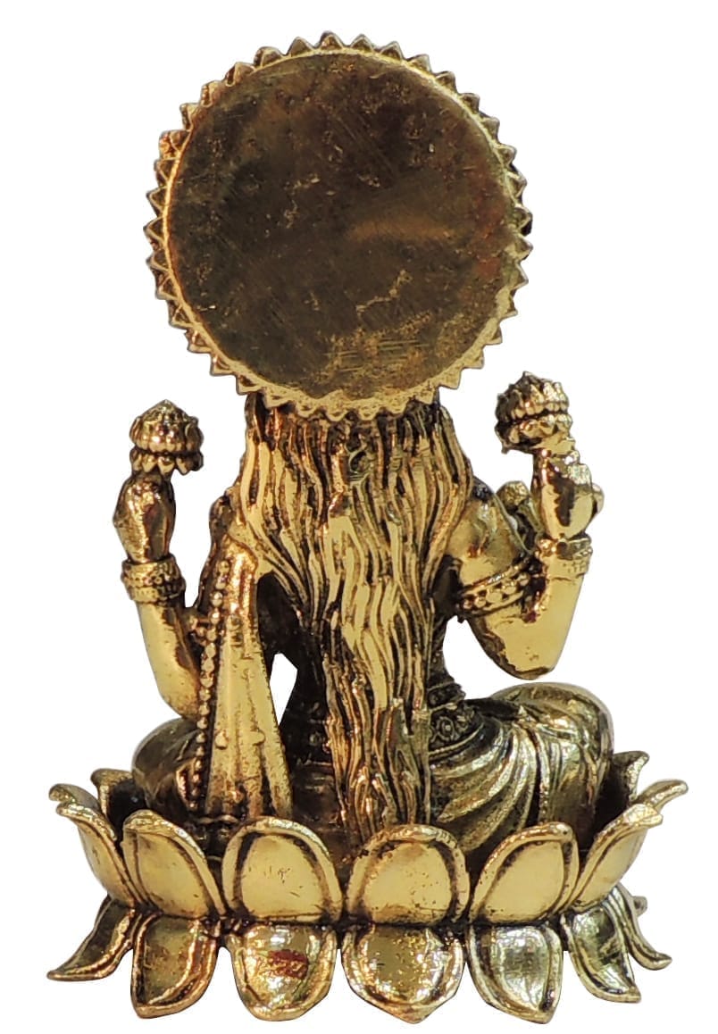Brass Showpiece Laxmi Ji God Idol Statue, Made From Machine  - 2.7*2.7*4 Inch (BS1827 L)