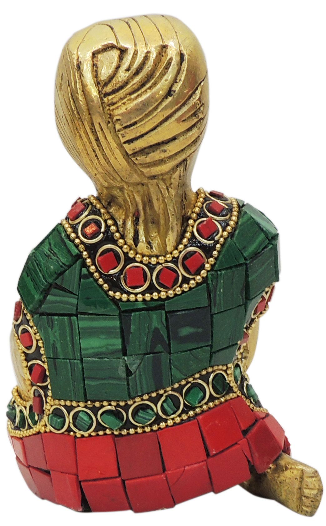Brass Showpiece Male Musical Statue - 3*2.5*4.5 Inch (BS1830 D)