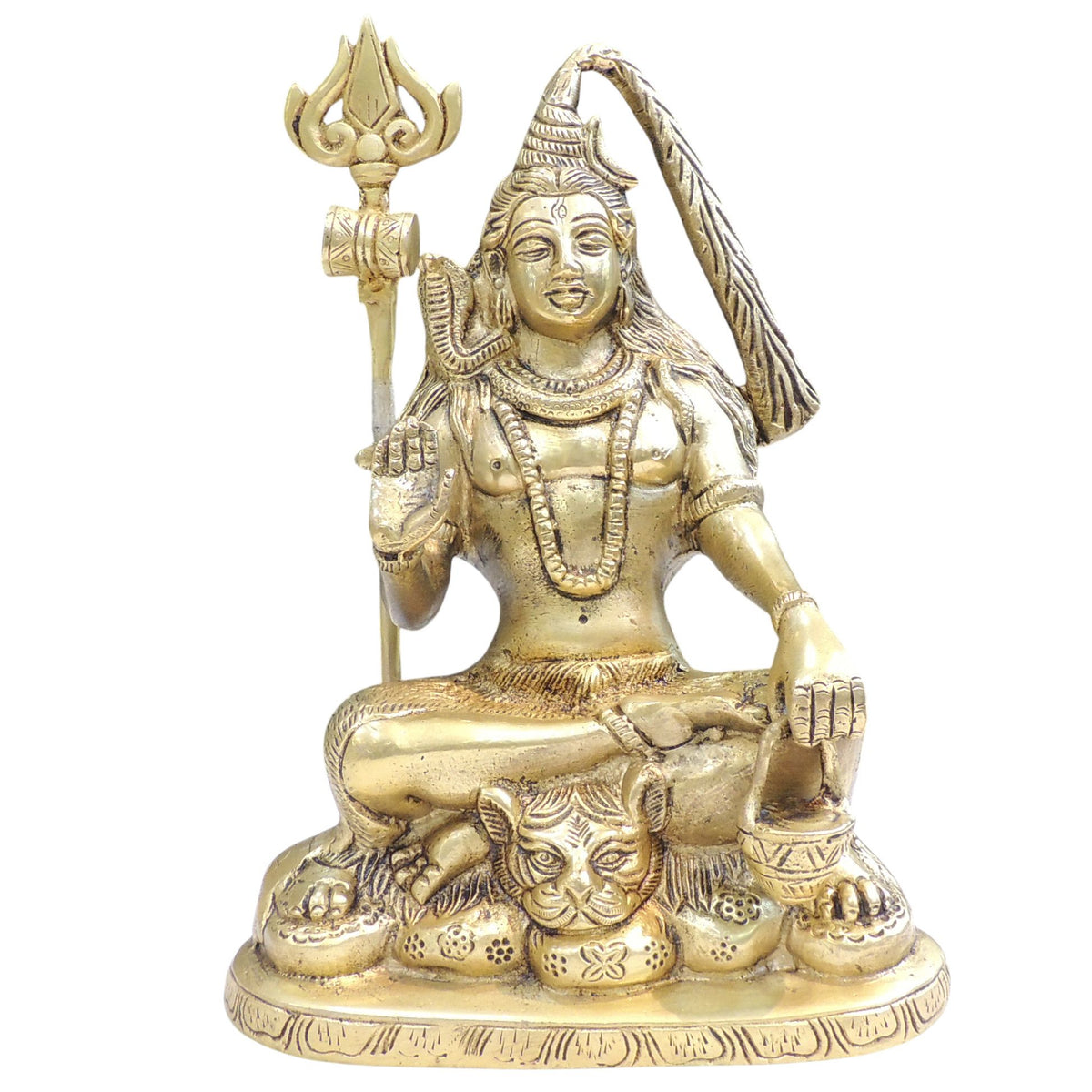 Brass Showpiece Shiv Ji God Idol Statue - 6.5*3.6*9 Inch (BS1834 D)