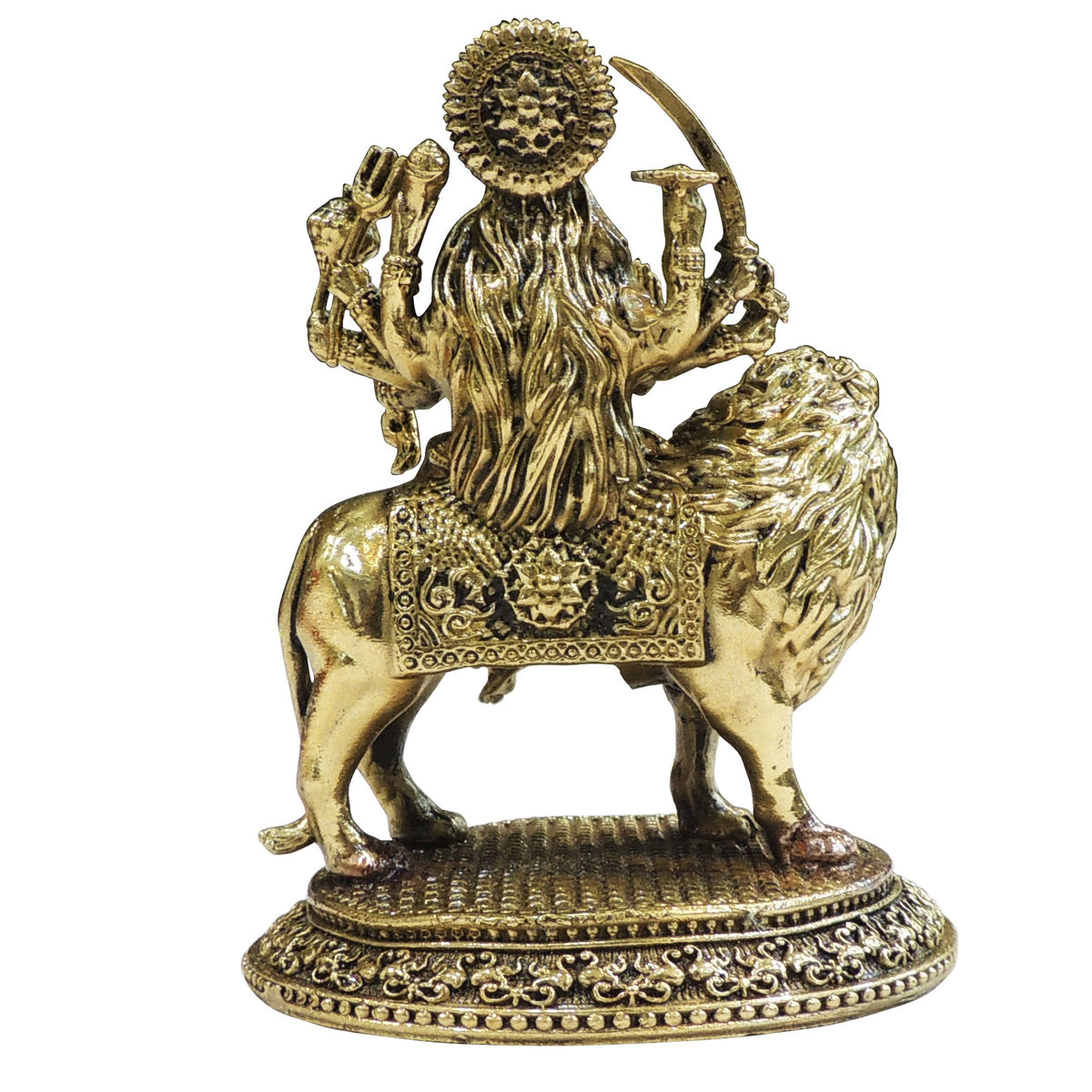 Brass Showpiece Durga Ji God Idol Statue - 3.5*3*4.2 Inch (BS1844 B)
