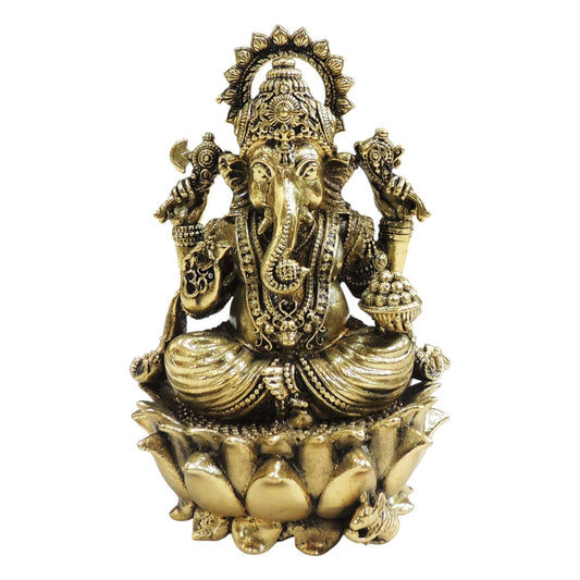 Brass Showpiece Ganesh Ji Statue - 3.5*3*5 Inch (BS1848 G)