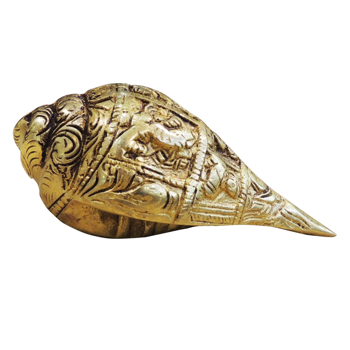 Brass Showpiece Shankh God Idol Statue - 5*2.5*2 Inch (BS1863 C)