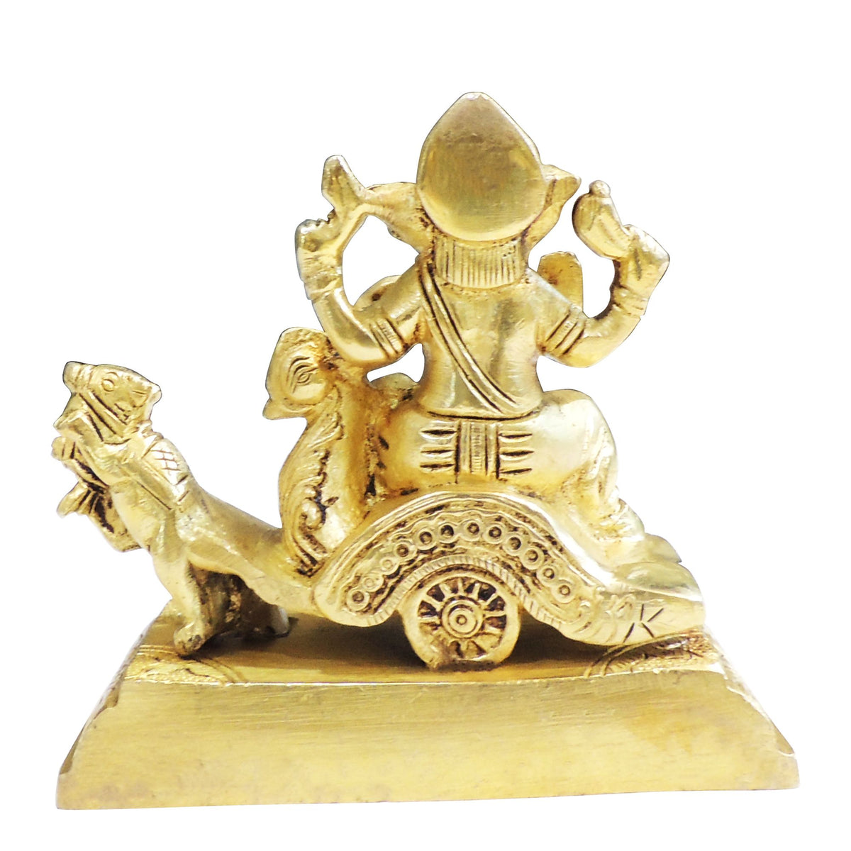 Brass Showpiece Ganesh Ji God Idol Statue - 5*2.6*4.2 Inch (BS1876 C)