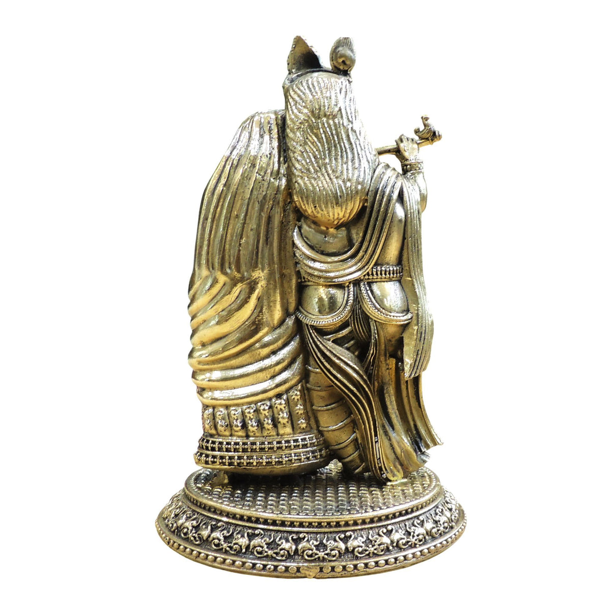 Brass Showpiece Radha Krishna God Idol Statue - 5*4.5*8 Inch (BS1883 G)