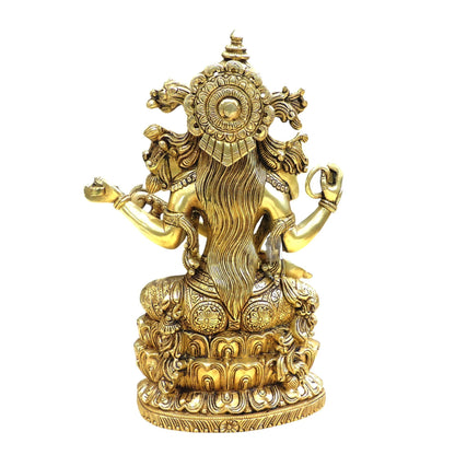 Brass Showpiece Sarswati God Idol Statue - 10*5.5*15 Inch (BS1891 S)