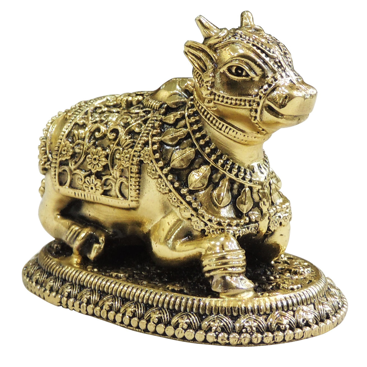 Brass Showpiece Nandi Statue - 3*2*2.5 Inch (BS1907 C)