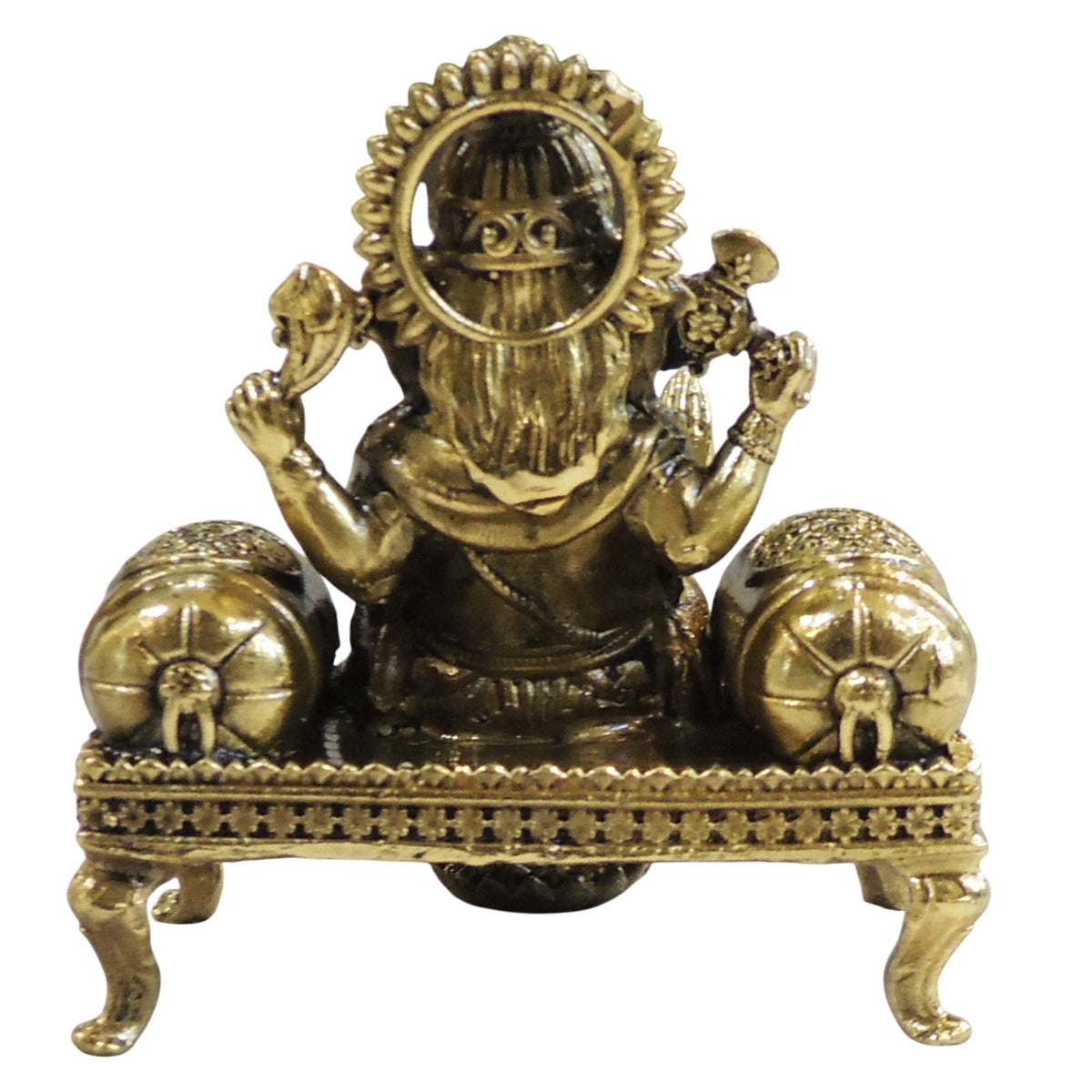 Brass Showpiece Ganesh Sofa Statue - 2.5*2*3 Inch (BS1908 G)