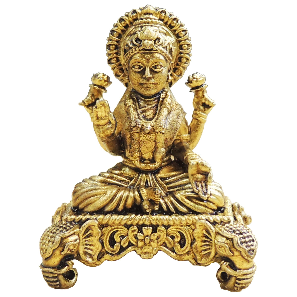 Mini Brass Laxmi Ji Idol Statue for Diwali Pooja & Gifting - 1.5*1*2 Inch (BS1925 L)