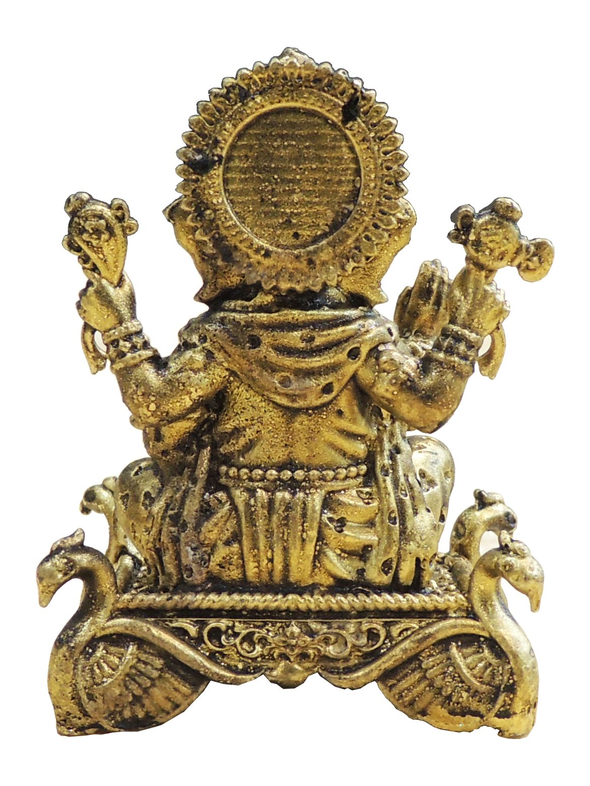 Small Brass Ganesh Ji Idol Statue for Home Temple - 1.5*1*2 Inch (BS1926 G)