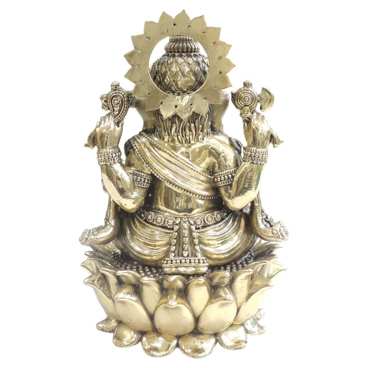 Brass Ganesh Ji Idol Statue for Home Temple, Large Size - 6*6*9 Inch (BS1945 G)
