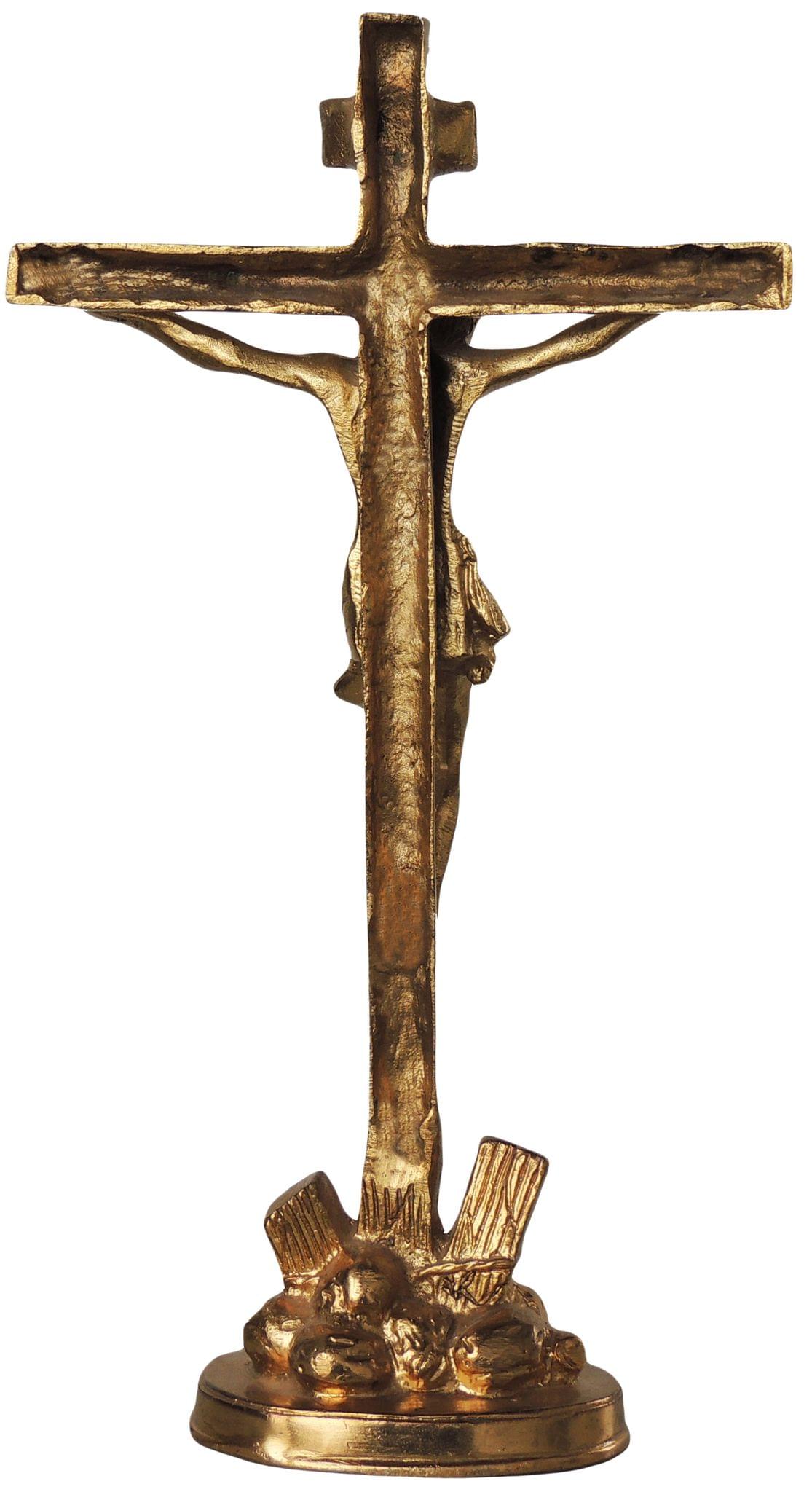Brass Showpiece Jesus & Cross God Idol Statue  - 4*3*12 inch (BS288)