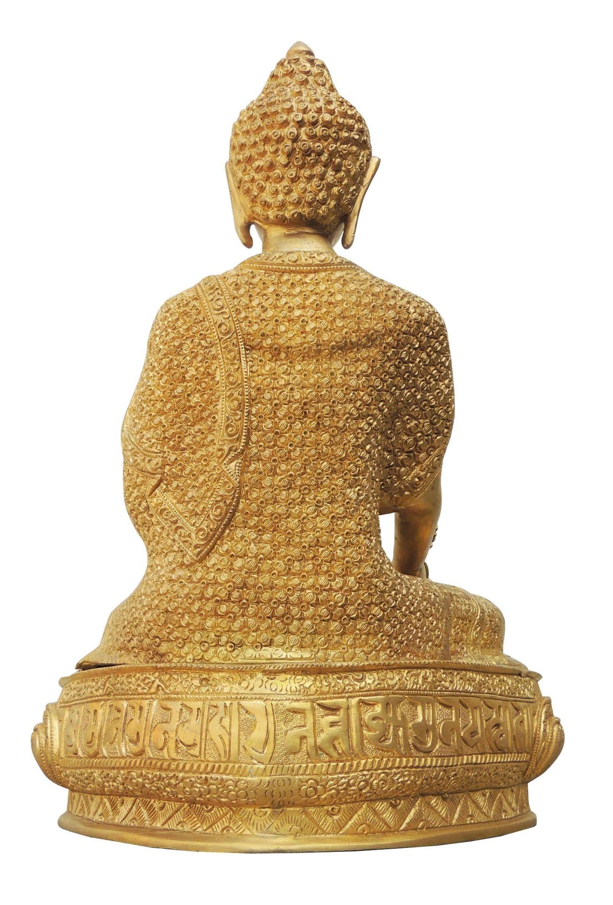Brass Showpiece Budha Statue With Super Fine Finish - 10*6.8*15.5 Inch (BS324)