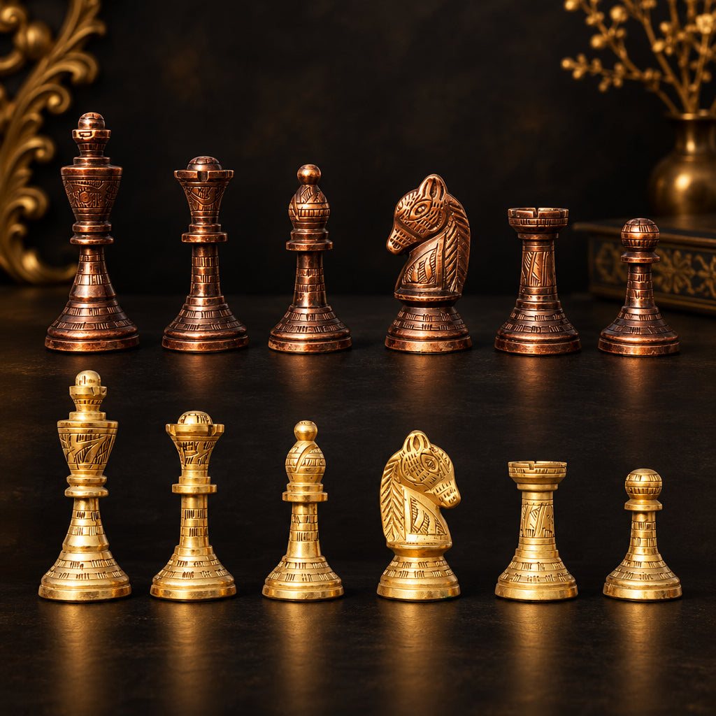 Brass Chess - 11.8*11.8*3.5 inch (BS363 B)