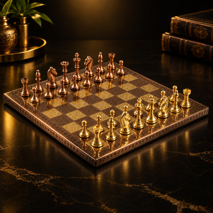 Brass Chess - 11.8*11.8*3.5 inch (BS363 B)