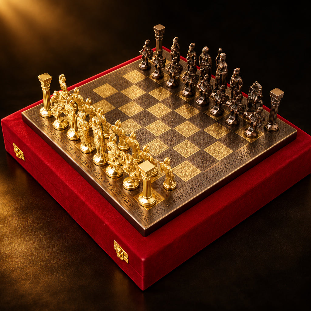 Brass Chess Gold Copper  - 12*12*1 inch (BS363 E)