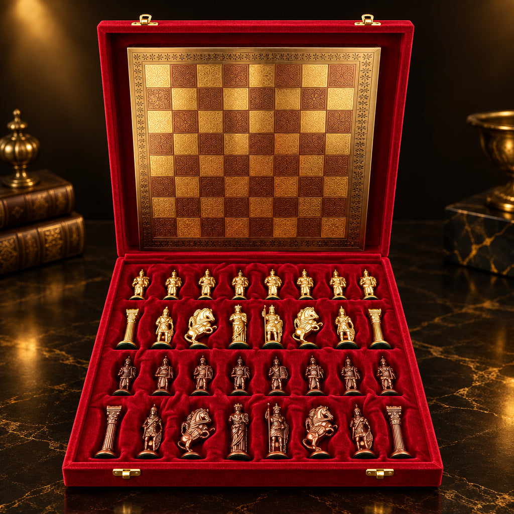 Brass Chess Gold Copper  - 12*12*1 inch (BS363 E)