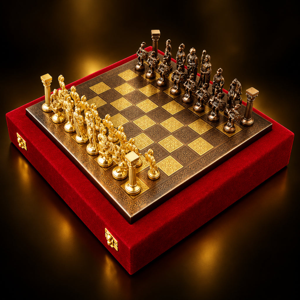 Brass Chess Gold Copper  - 12*12*1 inch (BS363 E)