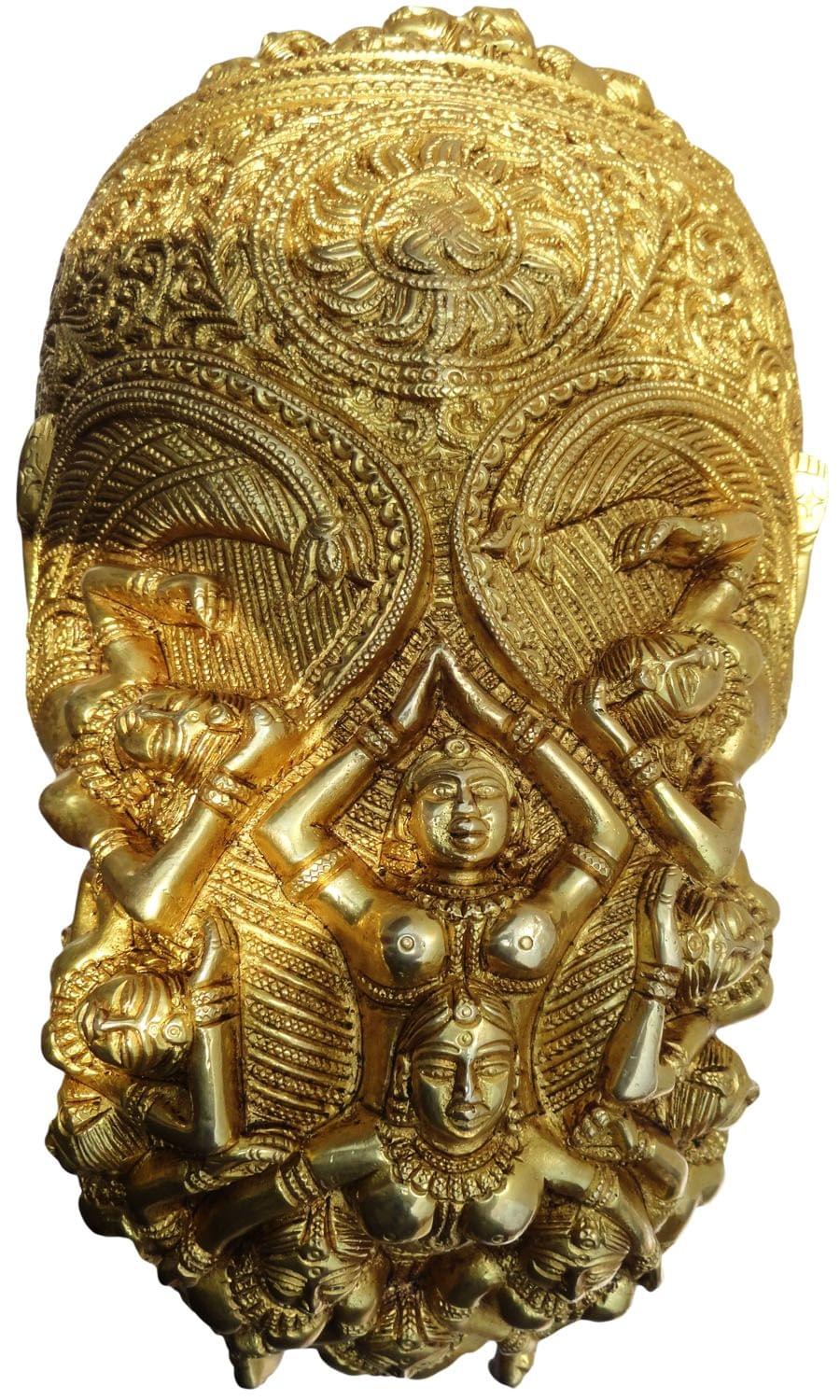 Brass Showpiece Elephant  Statue - 16*10*13 Inch (BS387 A)