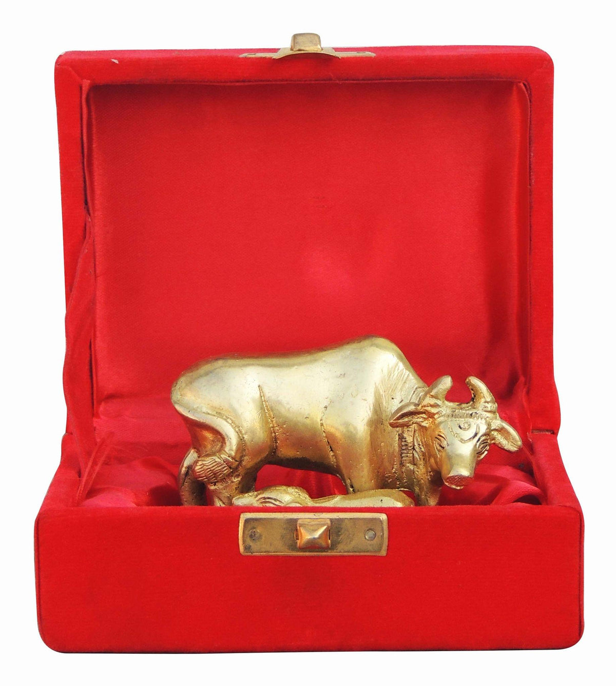 Brass Showpiece Cow Statue - 3*2*2.5 inch (BS391 X)