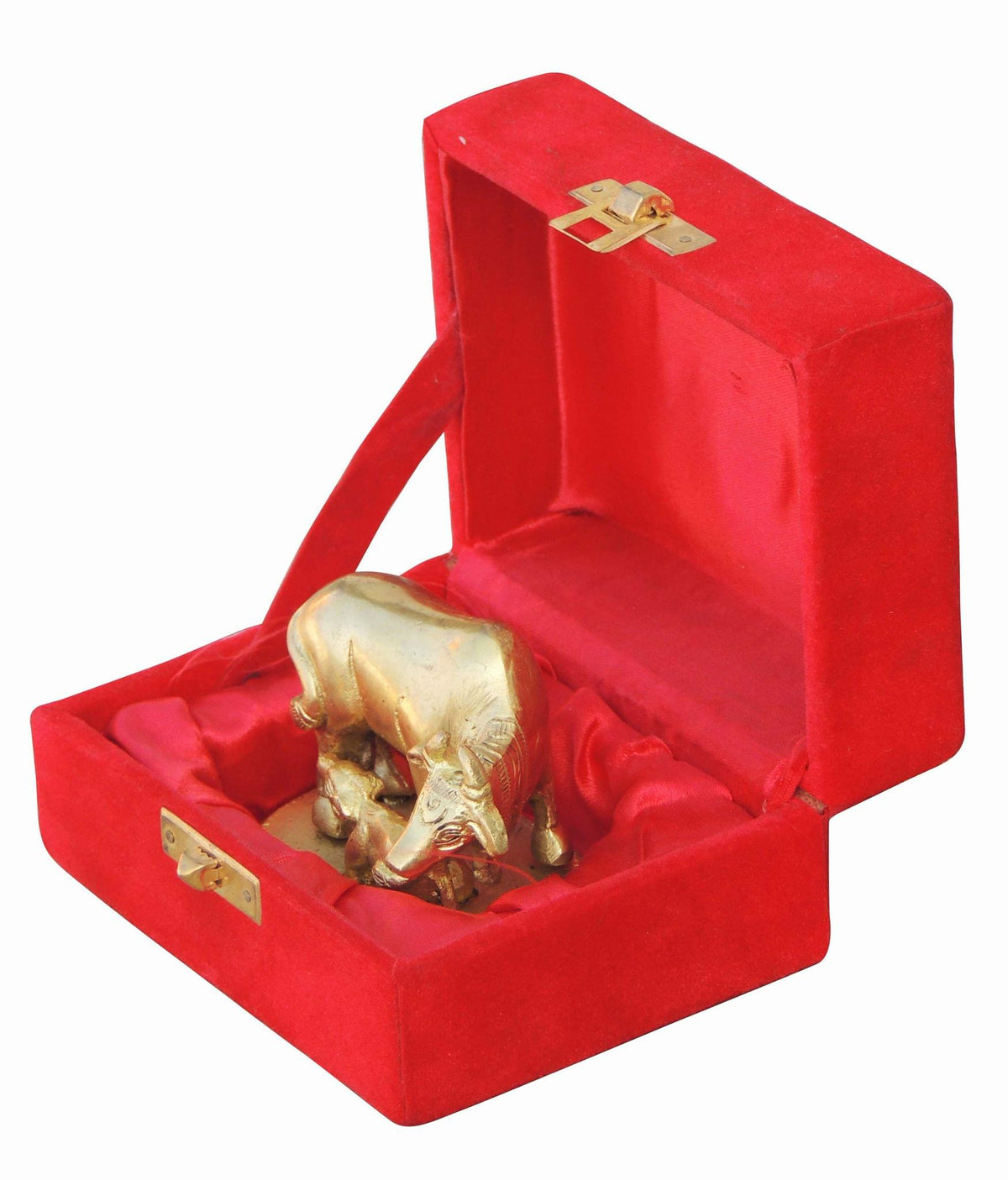 Brass Showpiece Cow Statue - 3*2*2.5 inch (BS391 X)