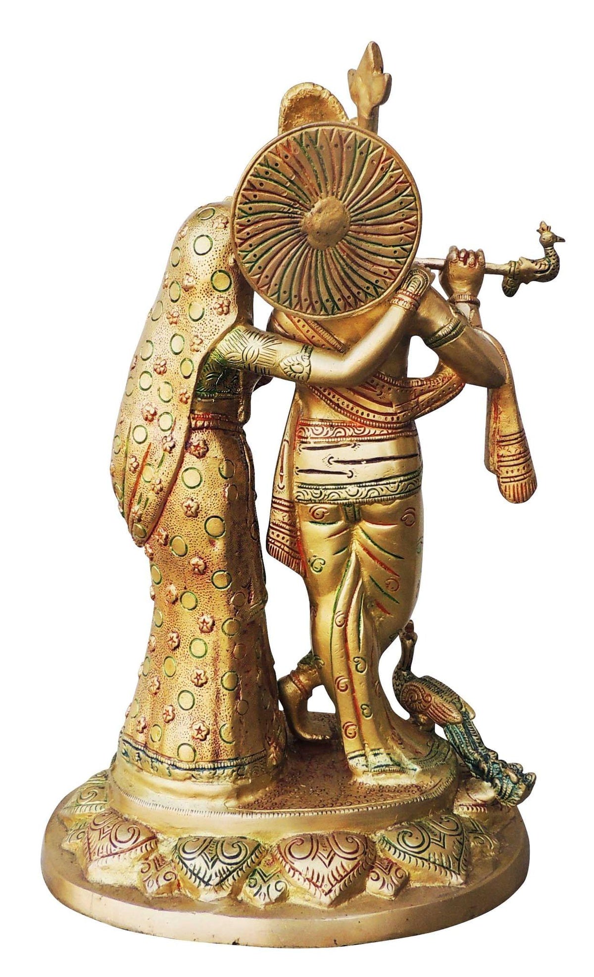 Brass Showpiece Radha Krishna God Idol Statue  - 11*8*17 inch (BS399 A)