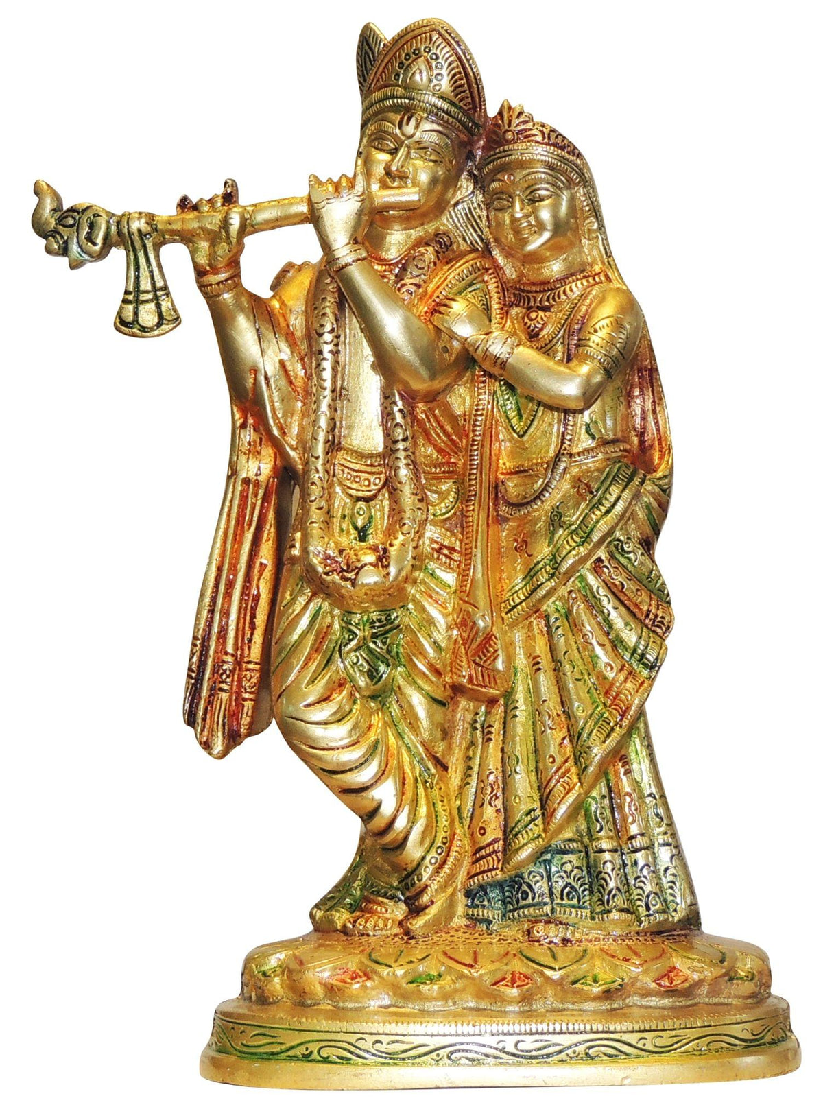 Brass Showpiece Radha Krishna God Idol Statue  - 5*4*8.5 inch (BS399 E)