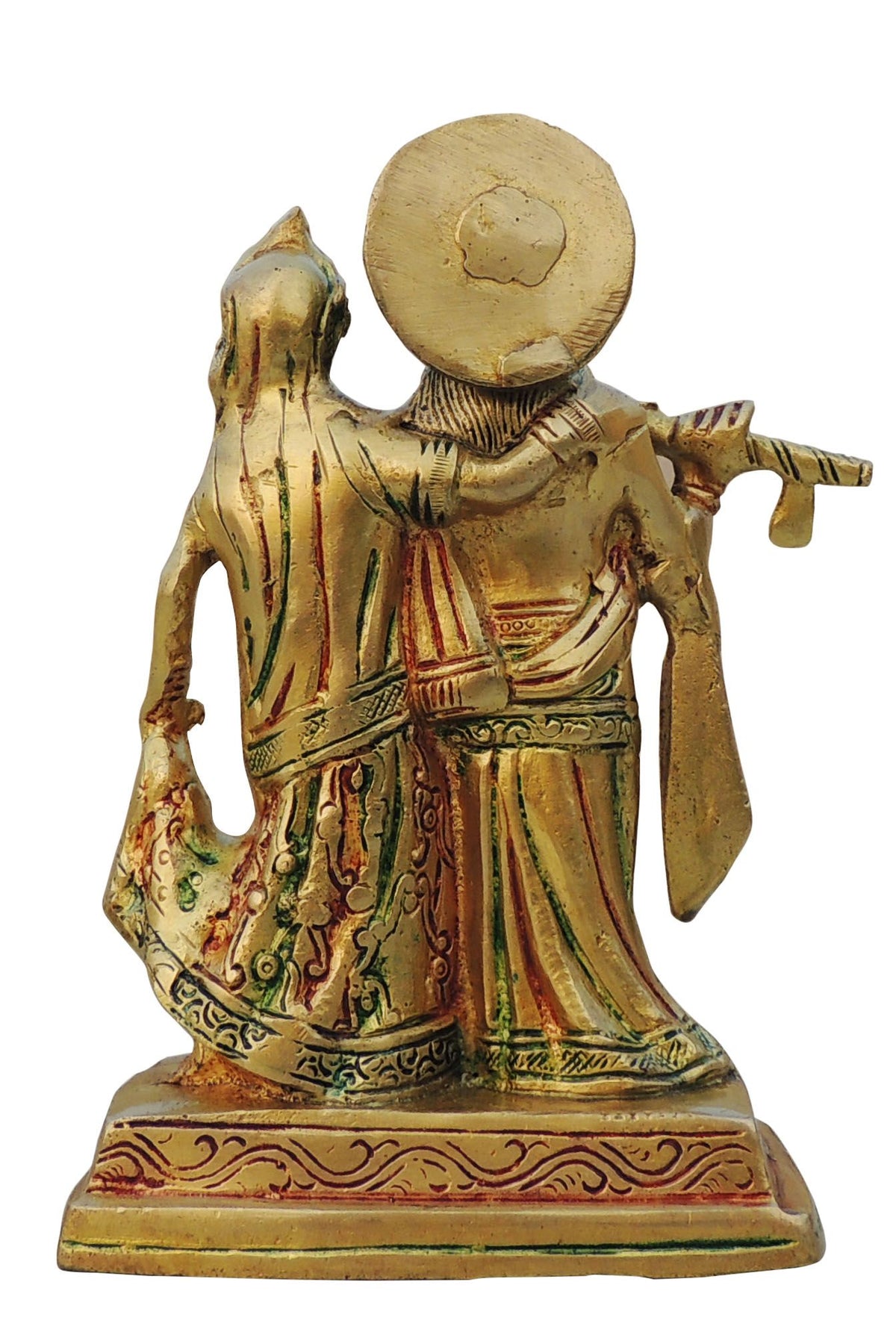Brass Showpiece Radha Krishna God Idol Statue - 4.2*2*6.5 Inch (BS399 I)
