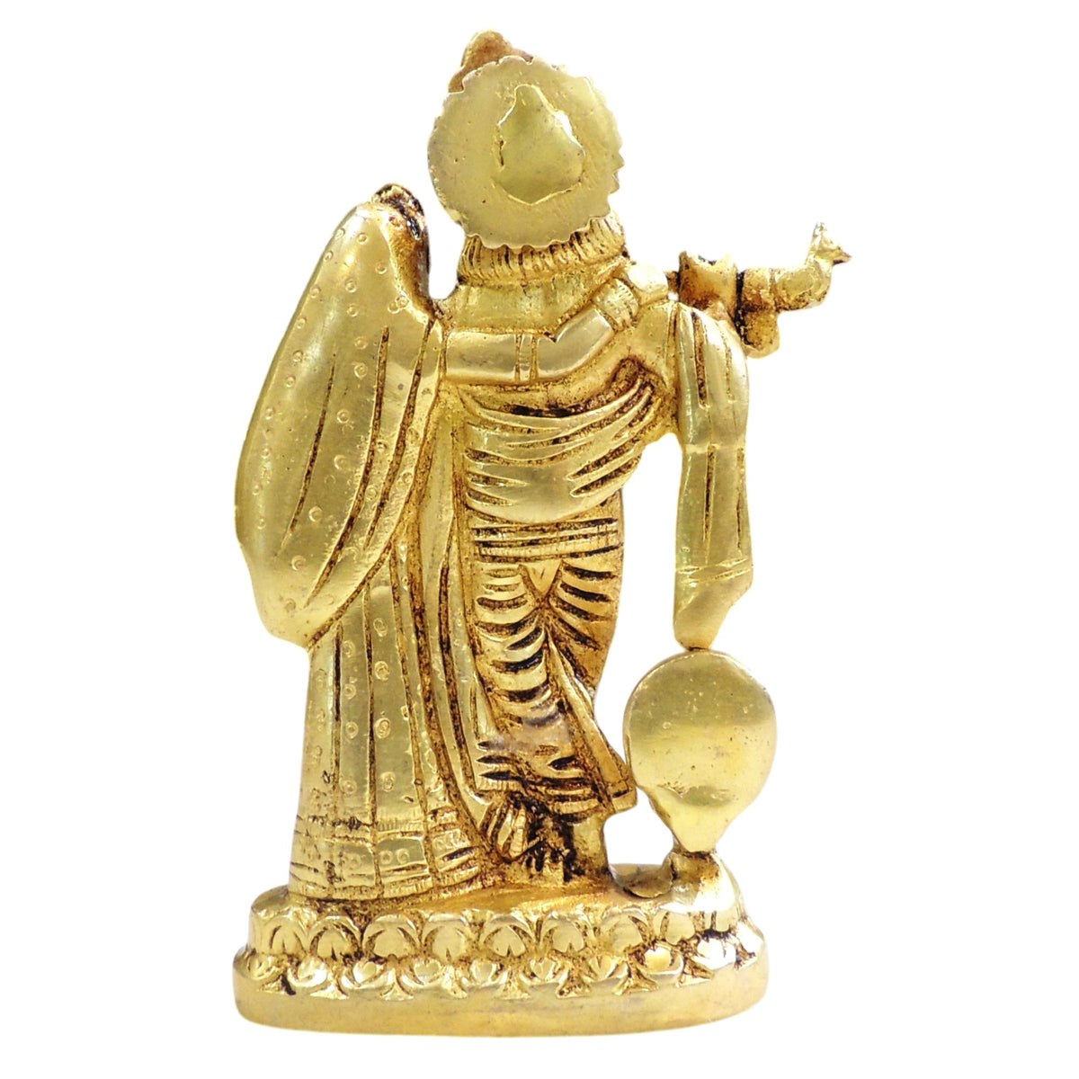 Brass Radha Krishna Idol Statue for Home Temple & Gifting - 4*1.5*6 Inch (BS399 K)