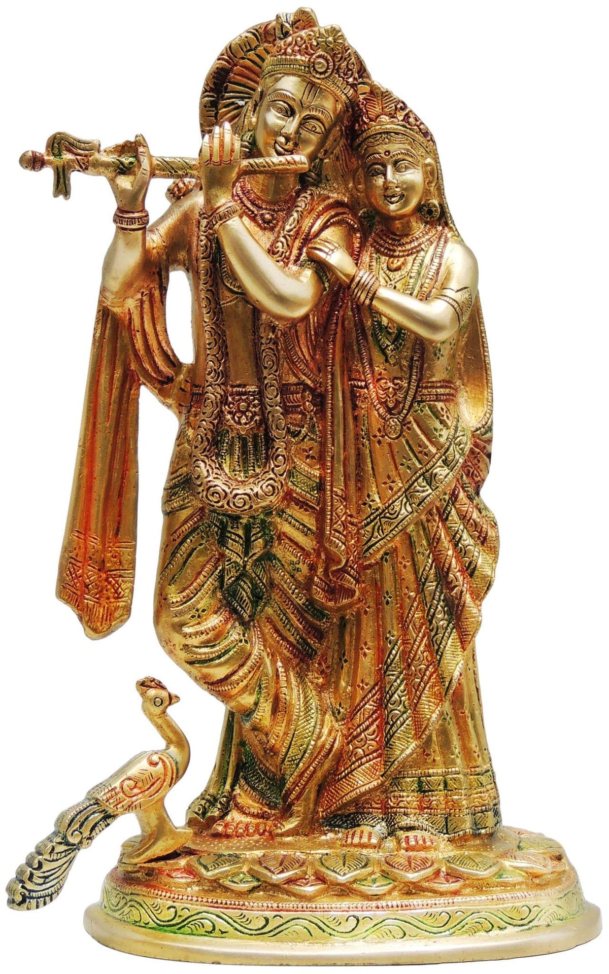 Brass Showpiece Radha Krishna God Idol Statue  - 7*5*12 inch (BS399 C)