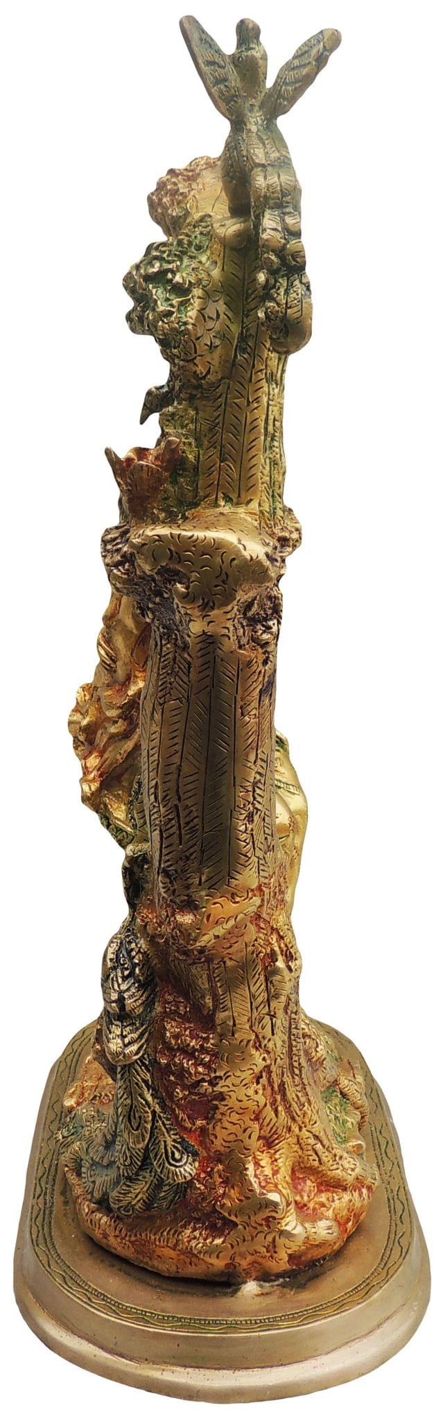 Brass Showpiece Radha Krishna Jhula colour God Idol Statue  - 10*6*15 inch (BS403)