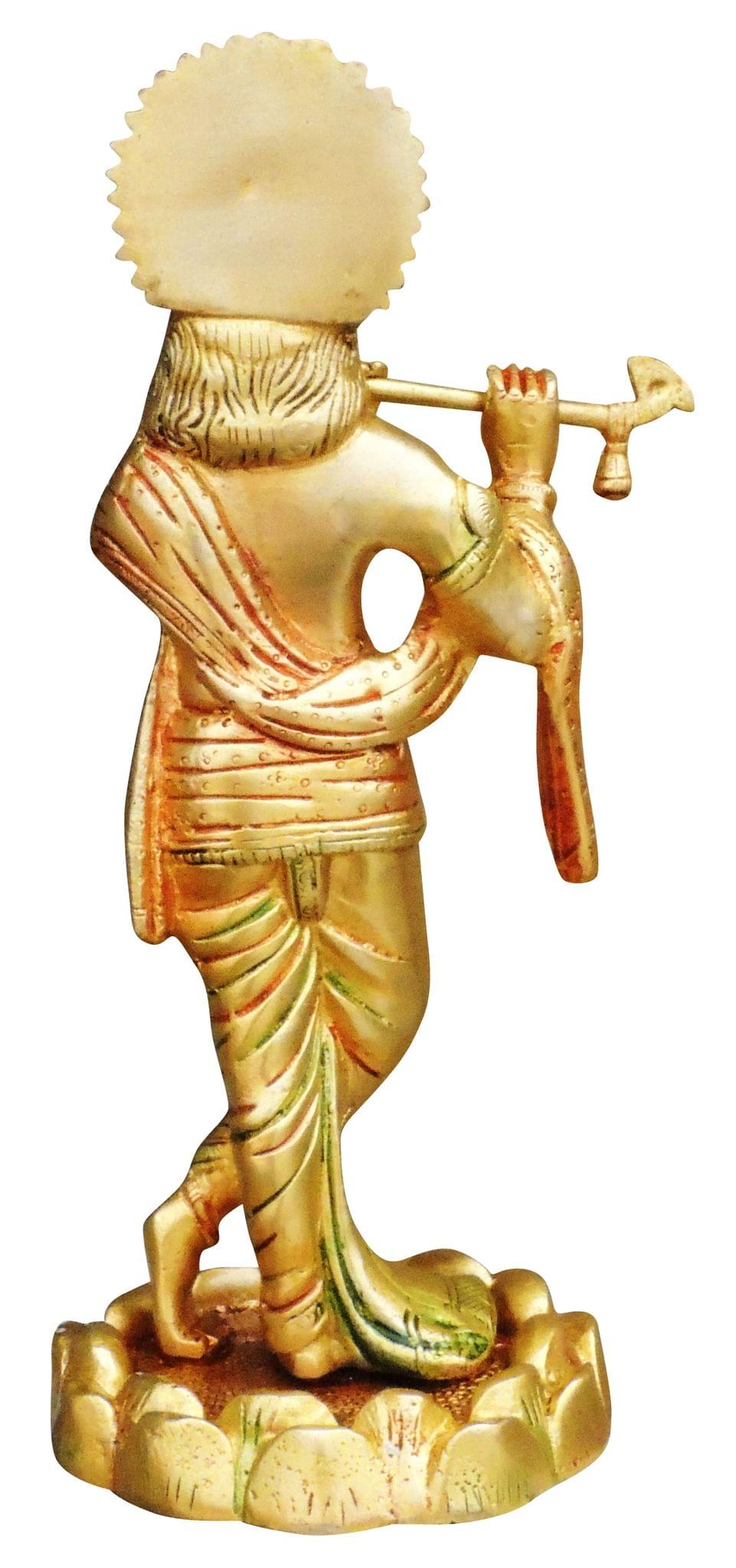 Brass Krishna Colour Statue-4.5*4.3*11 (BS427 C)