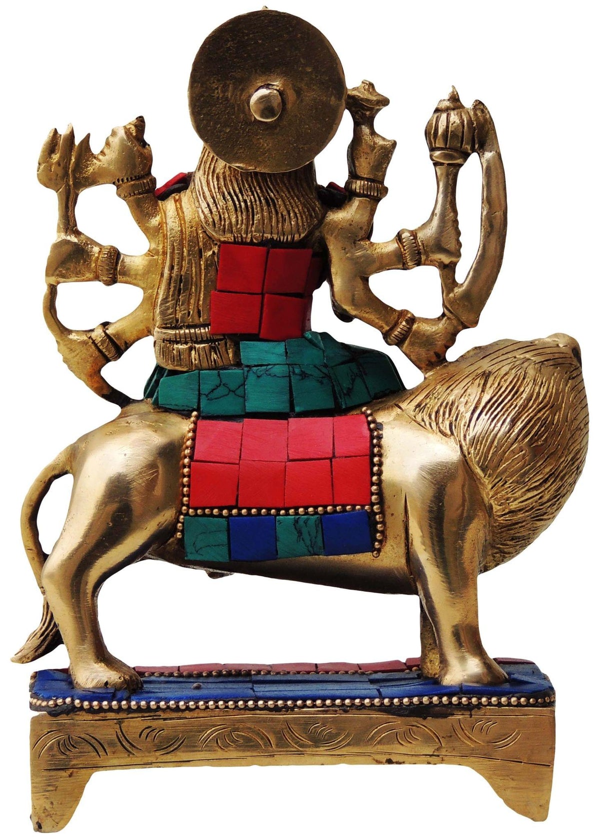 Brass Showpiece Durga Ji God Idol Statue - 2*4*6.5 inch (BS438 B)