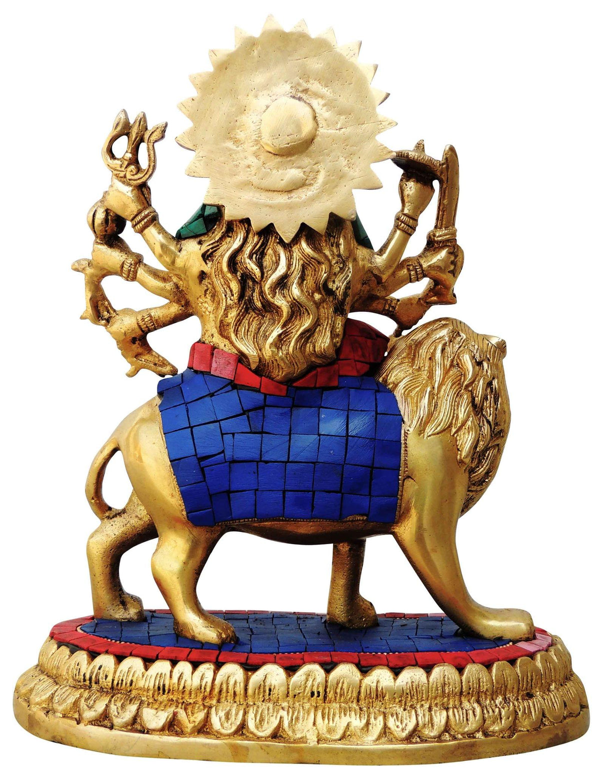 Brass Showpiece Durga Ji God Idol Statue - 8*4.5*9 inch (BS440)