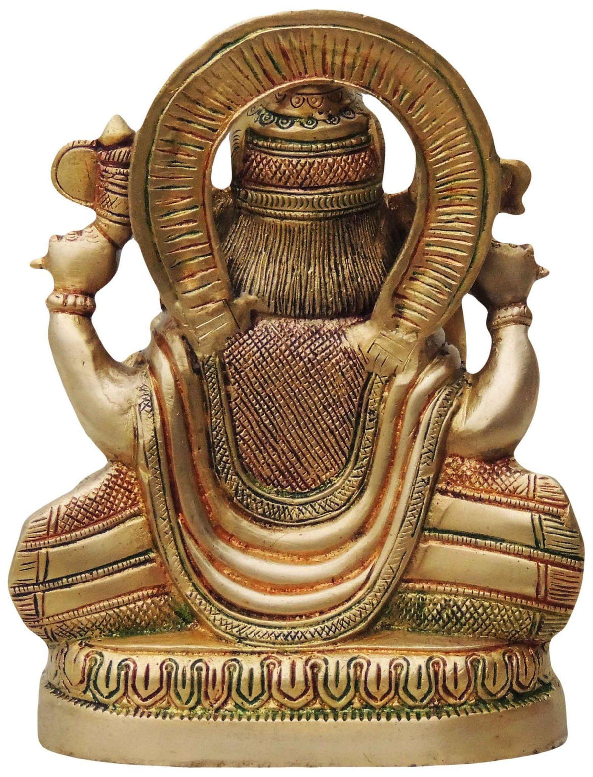 Brass Showpiece Ganesh Ji God Idol Statue - 6.4*4.3*8.8 inch (BS477)
