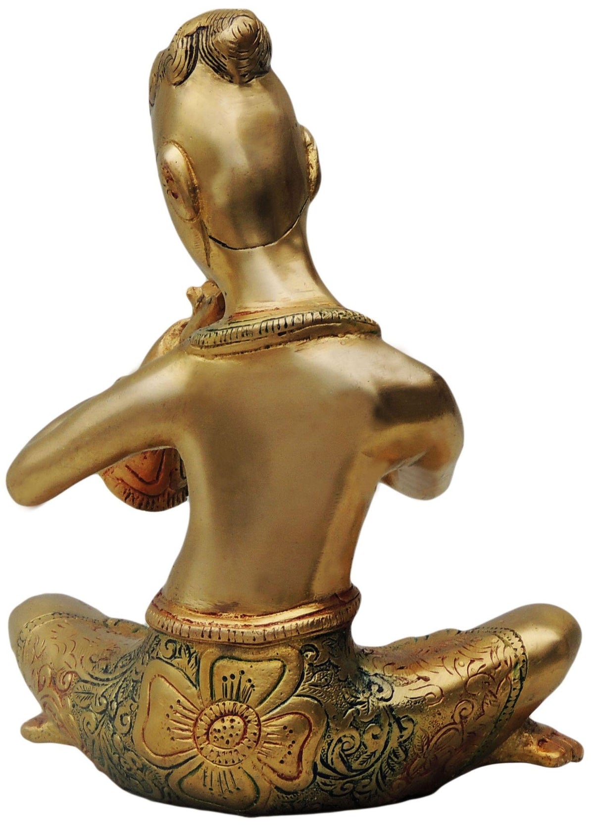 Brass Showpiece Rajasthani Bigul Statue - 6.5*4*8.5 Inch (BS479 A)