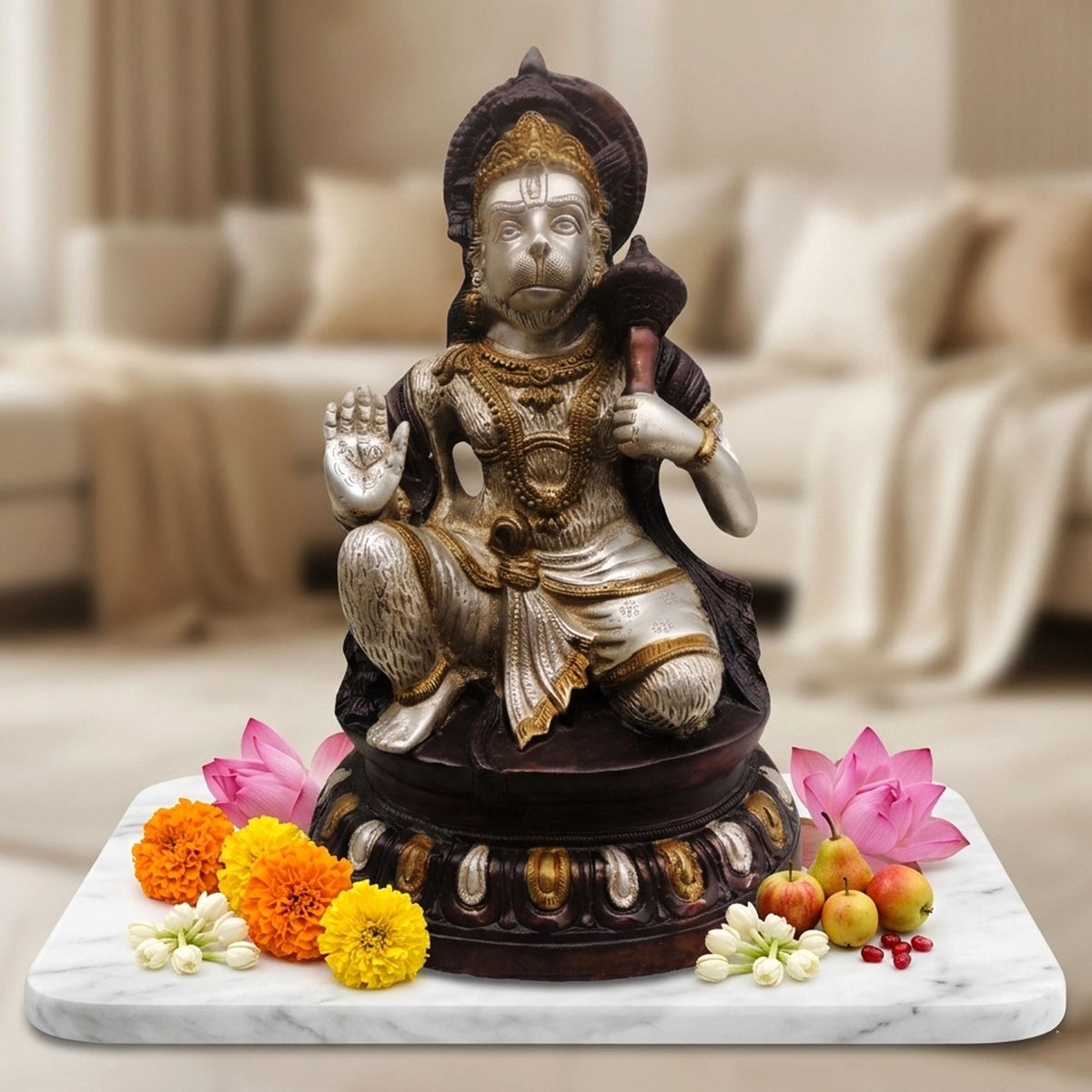 Brass Showpiece Hanuman Ji Statue - 10*6.5*15 Inch (BS488 A)