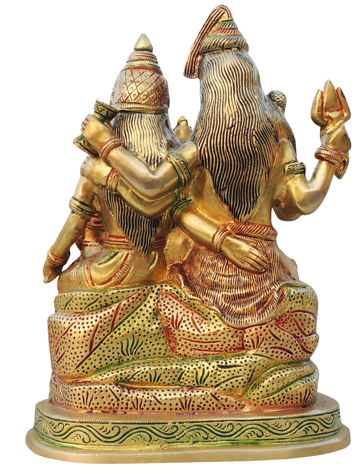 Brass Showpiece Shiv Parivar Colour Idol Statue  - 9*5*10 inch (BS493 A)