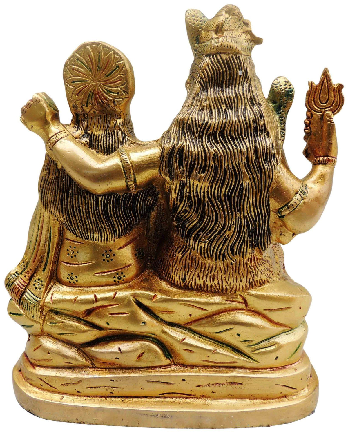 Brass Showpiece Shiv Parivar Colour Idol Statue  - 7*3.2*8.5 inch (BS493 B)