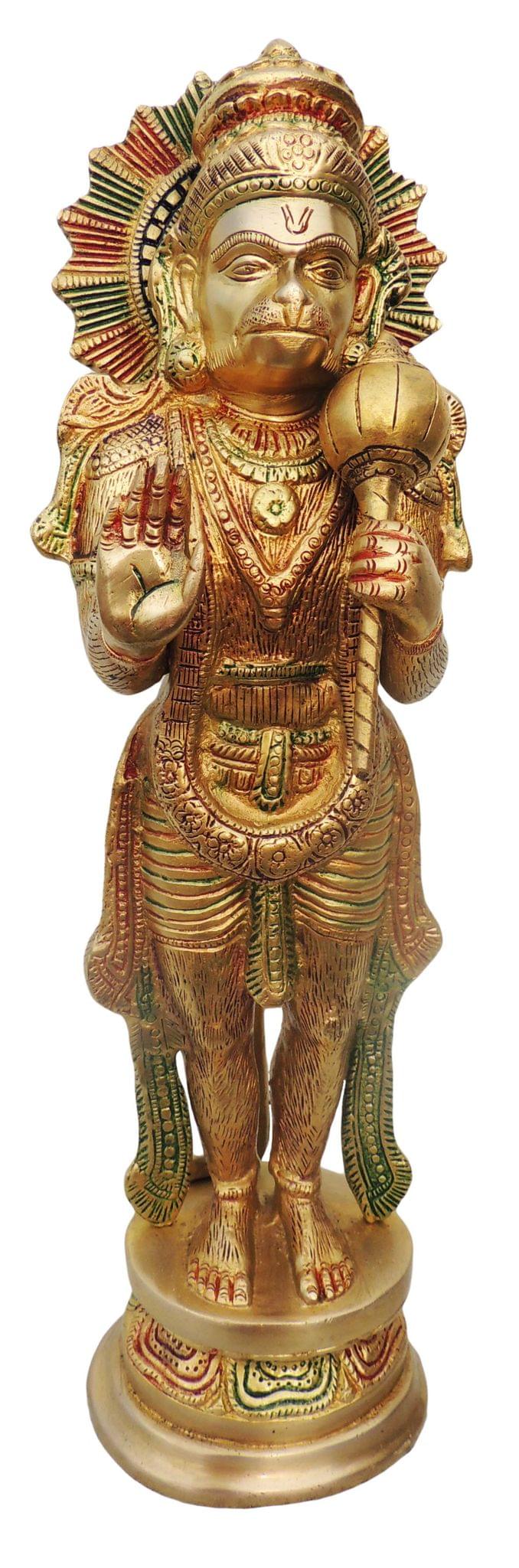 Brass Showpiece Hanuman Ji standingGod Idol Statue  - 5*4*17 inch (BS498)