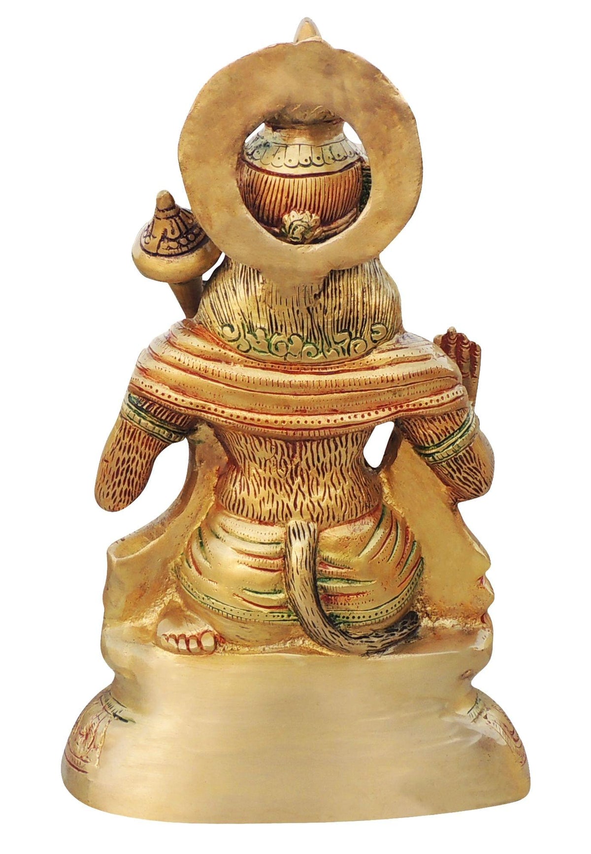 Brass Showpiece sitting Hanuman Ji Statue - 10*6.5*15.5 Inch (BS499 A)