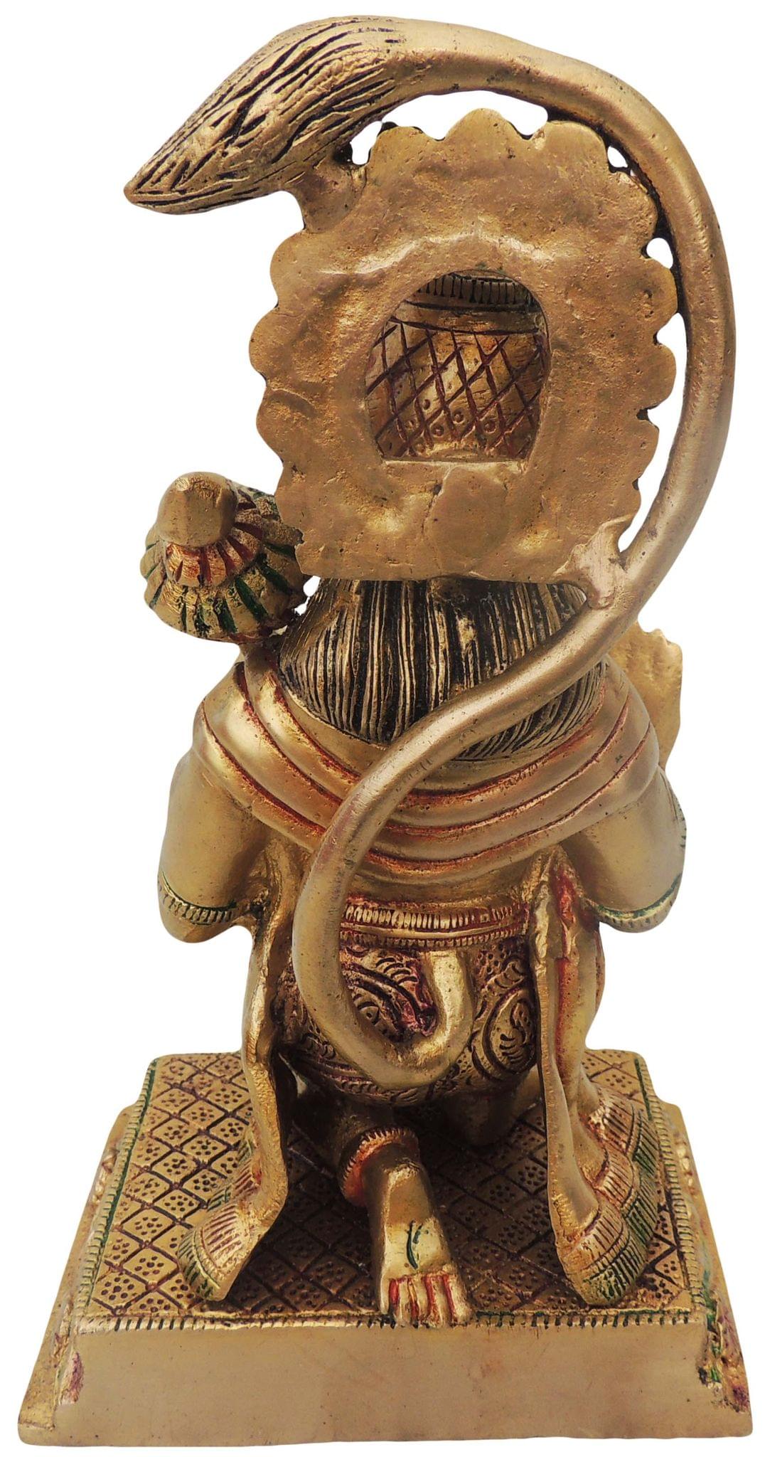 Brass Showpiece Sitting Hanumna Ji Statue - 5.5*4*9 Inch (BS499 B)