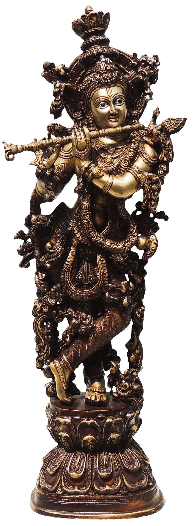 Brass Krishna Antique-8.5*6*30 (BS582 K)