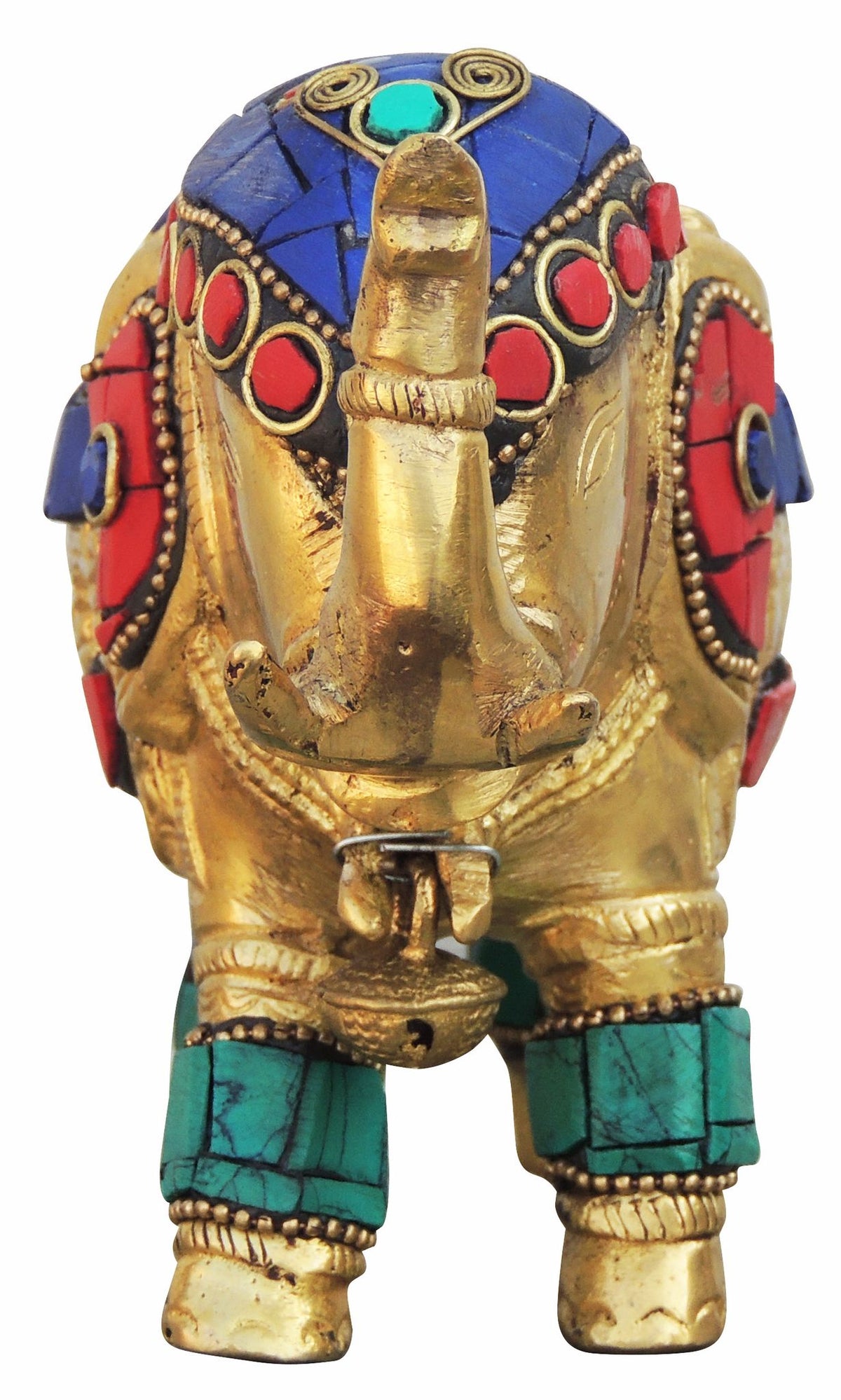 Brass Showpiece Elephant Statue - 7*2.5*4.3 Inch (BS620 A)