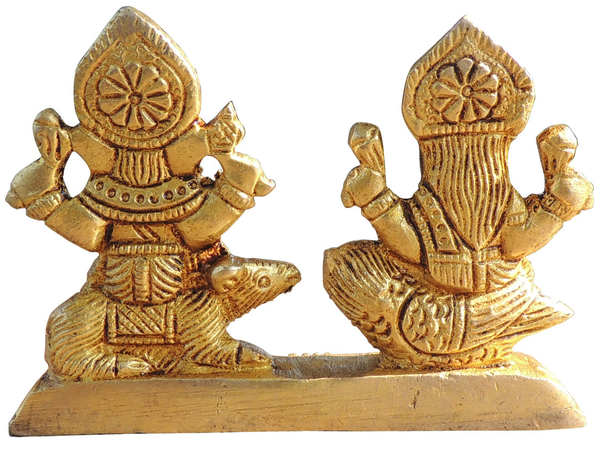 Brass Showpiece Laxmi On Owl God Idol Statue - 3.7*1*2.7 Inch (BS645 Q)