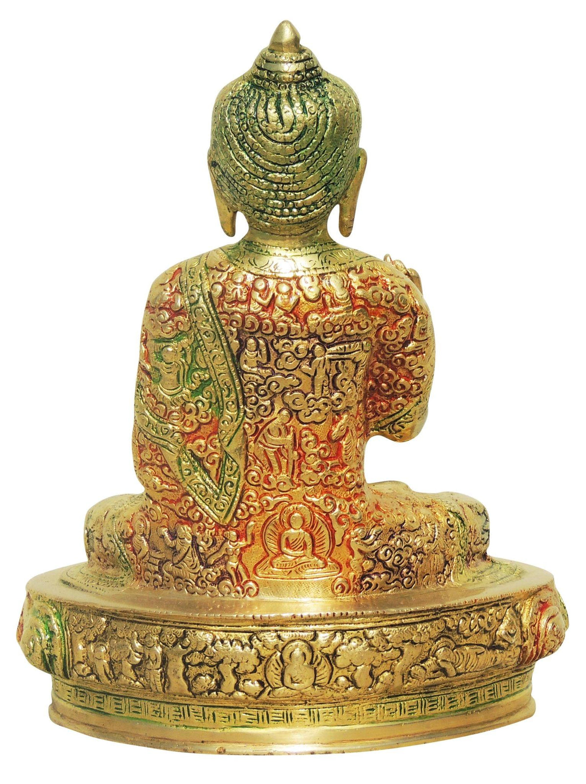 Brass Showpiece Buddha Big Statue  - 8*4*10 inch (BS660 A)